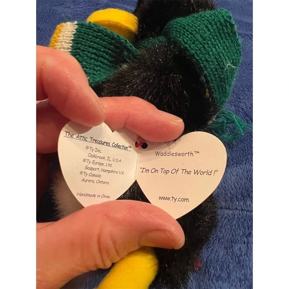 Vintage‎ 1993 Ty Attic Treasures Waddlesworth Penguin Plush w/ Tags